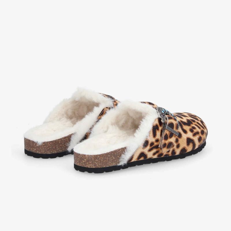 PALOMA CLOG W - P.PONY LEO/FUR -  LEOPARD/BLANC CASSE